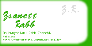 zsanett rabb business card